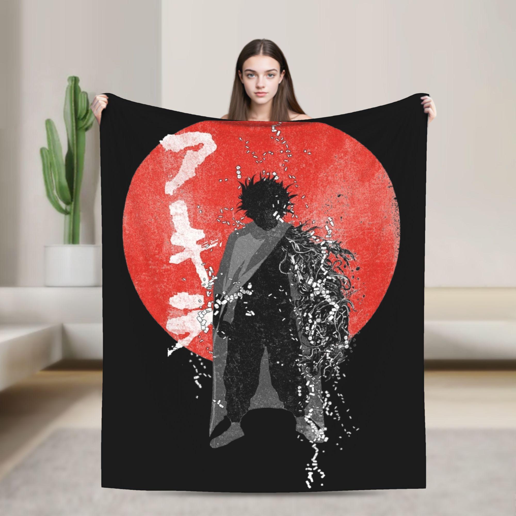 

Akira Japanese Anime Flannel Throw Blanket Manga Tokyo Cartoon for Couch Knitted Blanket Travel Warm Multifunction 30x40in