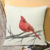 Farmhouse Summer Pillow Covers 18x18 Inch Bird Decorative Outdoor Square Linen Pillowcase Cushion Case for Sofa Couch