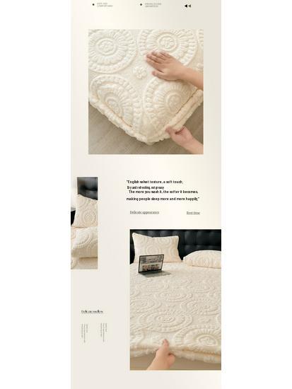 G5Z2025 Winter Warm Plush Non-Slip Taffeta Fitted Bed Sheet - Single/Double Size