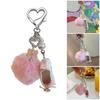 Elegantes Ballett Schuh Schlüsselanhänger Mit Perlen Herz Schleife Und Rosa Pompons Legierung Stoff Anhänger Zubehör Für Frauen