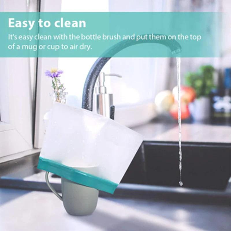 Reusable Food Storage Bag Upgrade Leakproof Top Stand Up Freezer Sandwich Ziplock Bag Silicone Peva Food Preservation Shut Bag