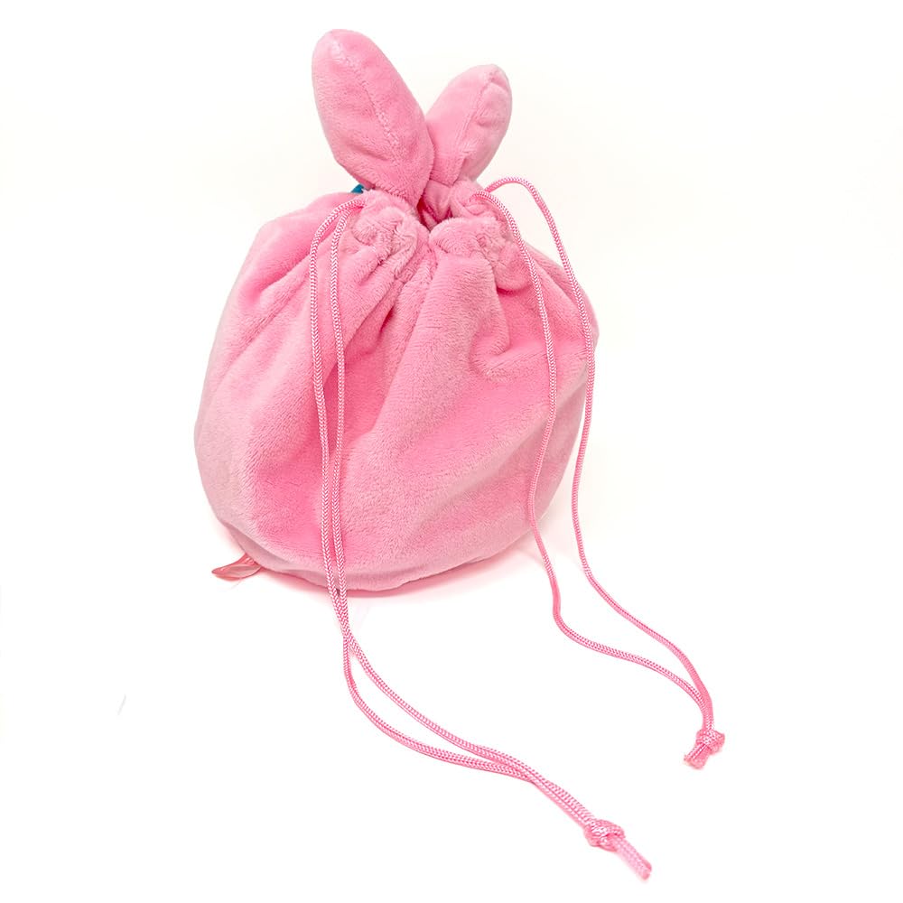 Official Opanchu Rabbit Drawstring Pouch, Cute, Smile, Normal, and Tear Patterns, Approx. 20cm (Smile)