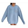 Unisex Oversized Hoodless Sweatshirt Women Men Fall Winter Casual Long Sleeve Cotton Blend Top