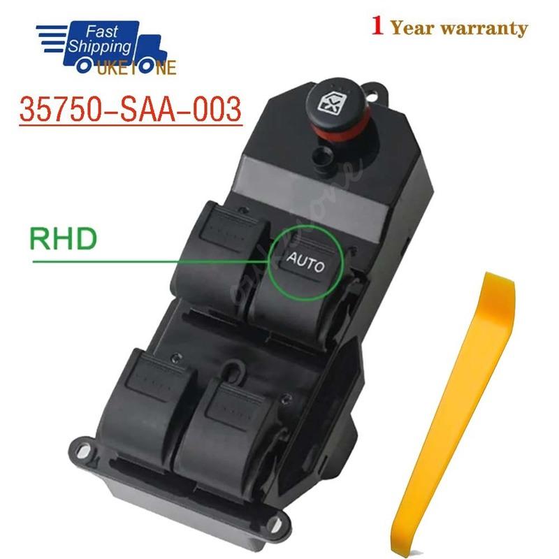 35750-SAA-003 For Honda CRV Fit Jazz Civic 2001-2008 Front Right Master Driver Side Electric Power Lifter Window Switch Button