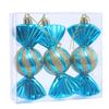 Festive Christmas Tree Ornaments: Plated Candy Props & Colorful Charms in Plastic Box
