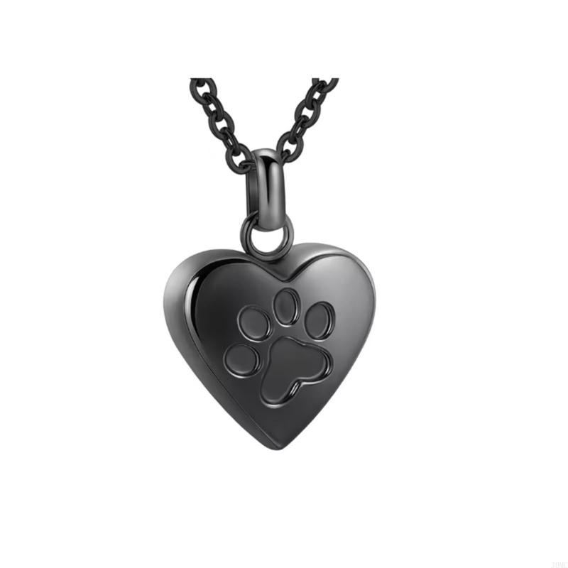 Memorial Heart Pendant For Pet Openable Ashes Container Jewelry Necklace Gift J0MC