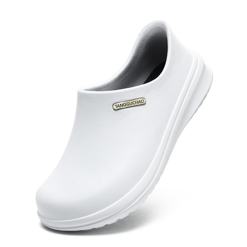 

Профессиональная обувь для шеф-повара нескользящая, водонепроницаемая и маслостойкая кухонная легкая мужская обувь для работы на задней кухне специальная мягкая подошва EVA медсестра белая обувь 47