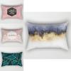Luxurious Peach Skin Rectangle Pillow Case Featuring Stylish Geometric Marble Pattern For Cozy Spaces