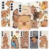 Coque de téléphone Animale Cartoon Capybara Drôle Pour Samsung Galaxy S26 Ultra S23 S24 S25 Edge S20 FE S21 S22 Plus Coque Souple Imprimée