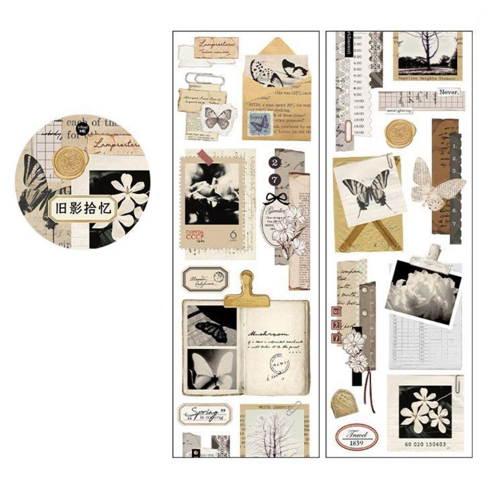 DIY Die-Cut Tape Image Poetry Collection Series Decorative Paper Tape Masking Tapes  Journal Decor