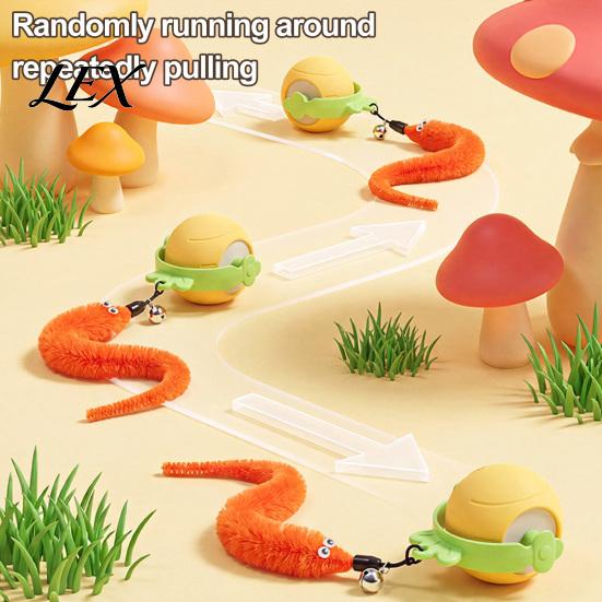 Automatic Rolling Ball Interactive Cat Ball, Self with Bell And Detachable Plush Tail, Boredom Reliever Obstacle Avoidance, Rechargeable Light