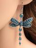 2pcs Vintage Butterfly Long Earrings,Earrings For Women