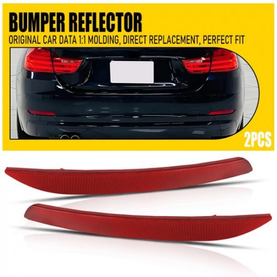 Bumper Reflector Set For 2012-2015 BMW 328i 320i 13-15 328i xDrive 428i Rear