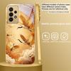 Mysterious black cat For Samsung A 01 52S A04 A05S A10 A12 A13 22 23 24 36 42 M02 Note 10 20Ultra 8 9 Golden glass phone case