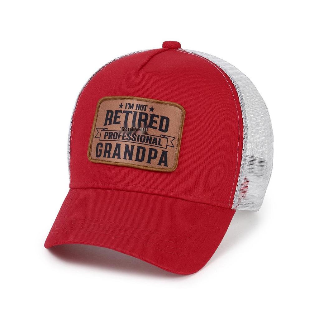 Men's Summer Mesh Baseball Cap with Embroidered Leather Label