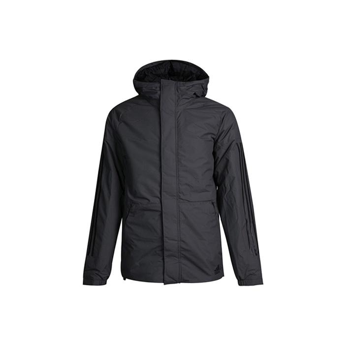 Adidas Sports Warm Cotton Hooded Jacket Men Jacket Grey CY8641 S