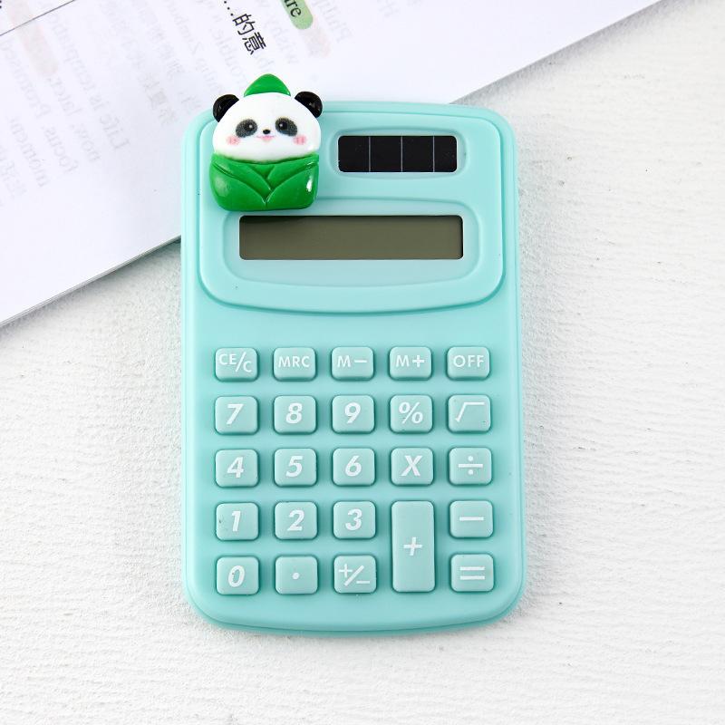 Uroczy Panda Mini Kalkulator Mały Przenośny Uczeń Biuro Mały Komputer Atrakcyjny Kalkulator