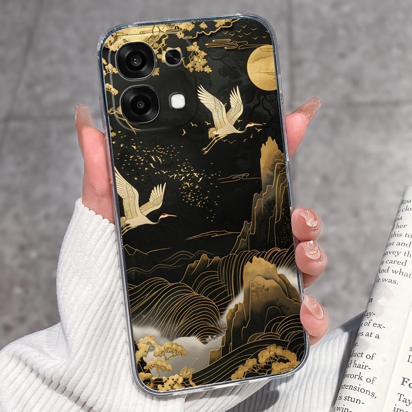 For Oppo A6 Pro A6x A5x K13 Realme 15X C85 V70 V70s CT 7 7T 8 Phone Cases Beautiful Sakura Butterflies Patterns Casing Soft Silicone TPU Clear Housing