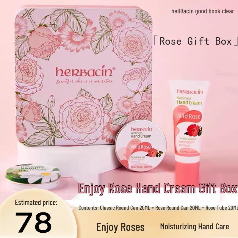 Herbacin Rose & Classic Hand Cream Trio Gift Set
