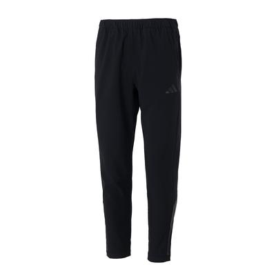 Wind Bonded Fleece Open Hem Reflective Striped Casual Pants Men Bottoms Black KA1301