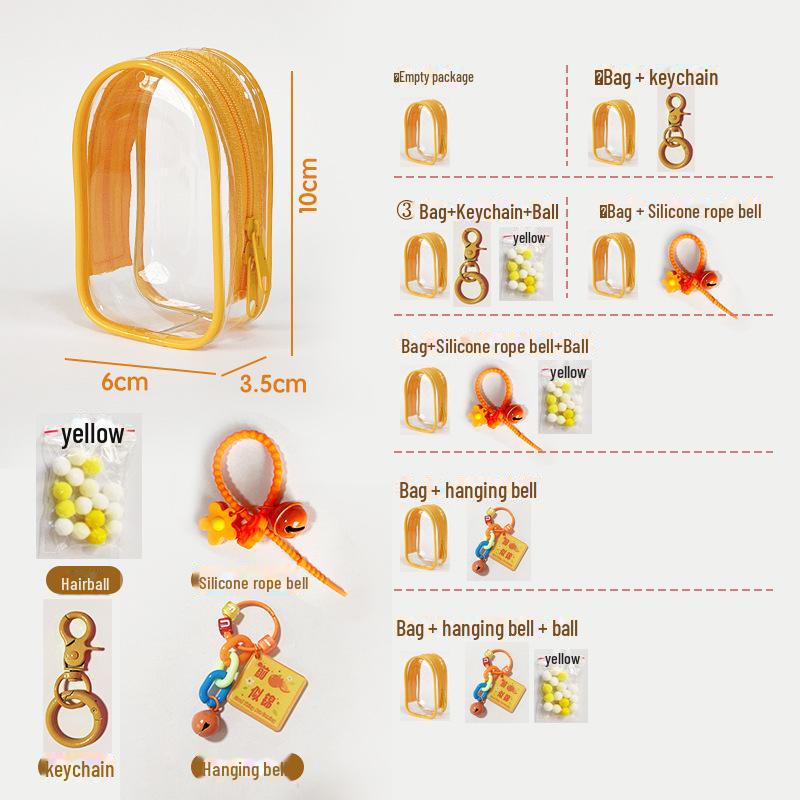 Pop Mart 3D Transparent Baby Bag Storage with Dopamine Color