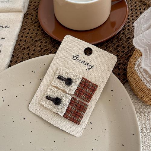 Cartoon Embroidery Children's Hairpin Cute Mushroom Girl Bangs Side Clip Hairpin Hair Clip Kids Hair Accessories Headwear