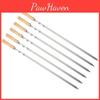 Steel Sticks 6pcs Bbq Stainless Grill Skewers Bbq Flat Skewers Grilling Tools For Kitchen