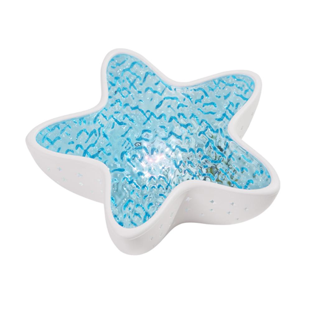 

Starfish Ambient Projector Light Home Decor Mood Lamp 7 Ocean Modes USB Rechargeable for Bedroom/Living Room A