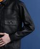 SCHOTT NYC SHEEP LEATHER 1st TRACKER Sheep Leather Trucker Size JKT/Men's Jacket, 2XL, 010, Black, 782-3150012