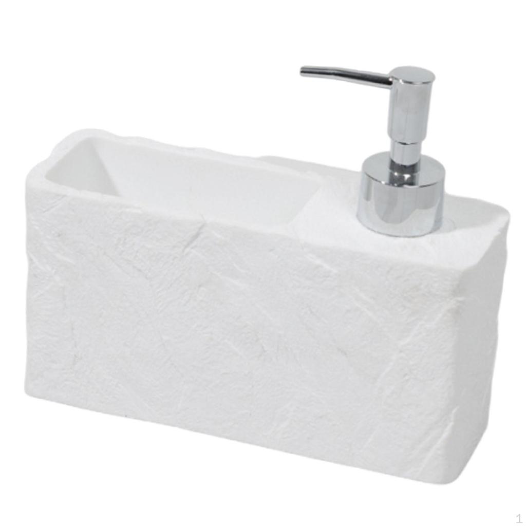 Soap Dispenser Accessories Sturdy with Sponge Holder Space Saving Resin Organizer for Sponges