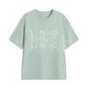 Li Ning Sports Lifestyle Series Letter Round Neck Comfortable Breathable Versatile Loose Short Sleeve T-Shirt Men T-Shirt Gray Green AHSV253-4