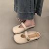 Soft Bottom Bag Head Slippers Women's Outer Wear 2025 Summer New Lazy Word with Inner Height Increase Half Slippers Soft Cute Round Head