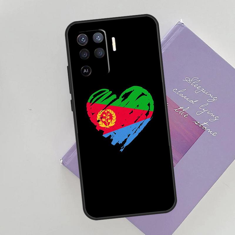 Eritrea Flag Phone Case For Oppo A96 A76 A16 A74 A53 A54 A94 A15 A17 A52 A72 A57S A58 A78 A98 A79 Cover