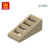 Non-Toxic 331Pcs/Lot 61409 Slope 18 2X1X2/3 With 4 Slots Block Moc Color Accessories Compatible With Brick Diy Children Toy Assembly