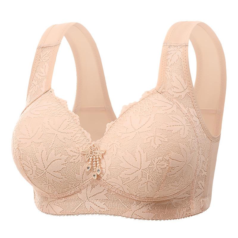 New large size no steel ring comfortable breathable gathering women's underwear no magnetic thin cup smooth bra cover