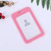 Plastic Double Sided Transparent Employees Work School Credential Badge Office Pass Id Card Holder Accessories Lanyard Decor