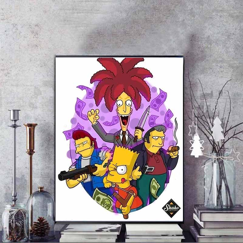 Disney Diamond Painting Simpsons Illustration DIY Kit Adult Arts and Crafts Home Decor and Gift