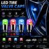 LED Tire Lights Cap Car Tire Valve Cap Lights Multi-Color Flash Durable For Car Moto Bicycles Electric Vehicles Tire Valve Cap Valve Stems 1