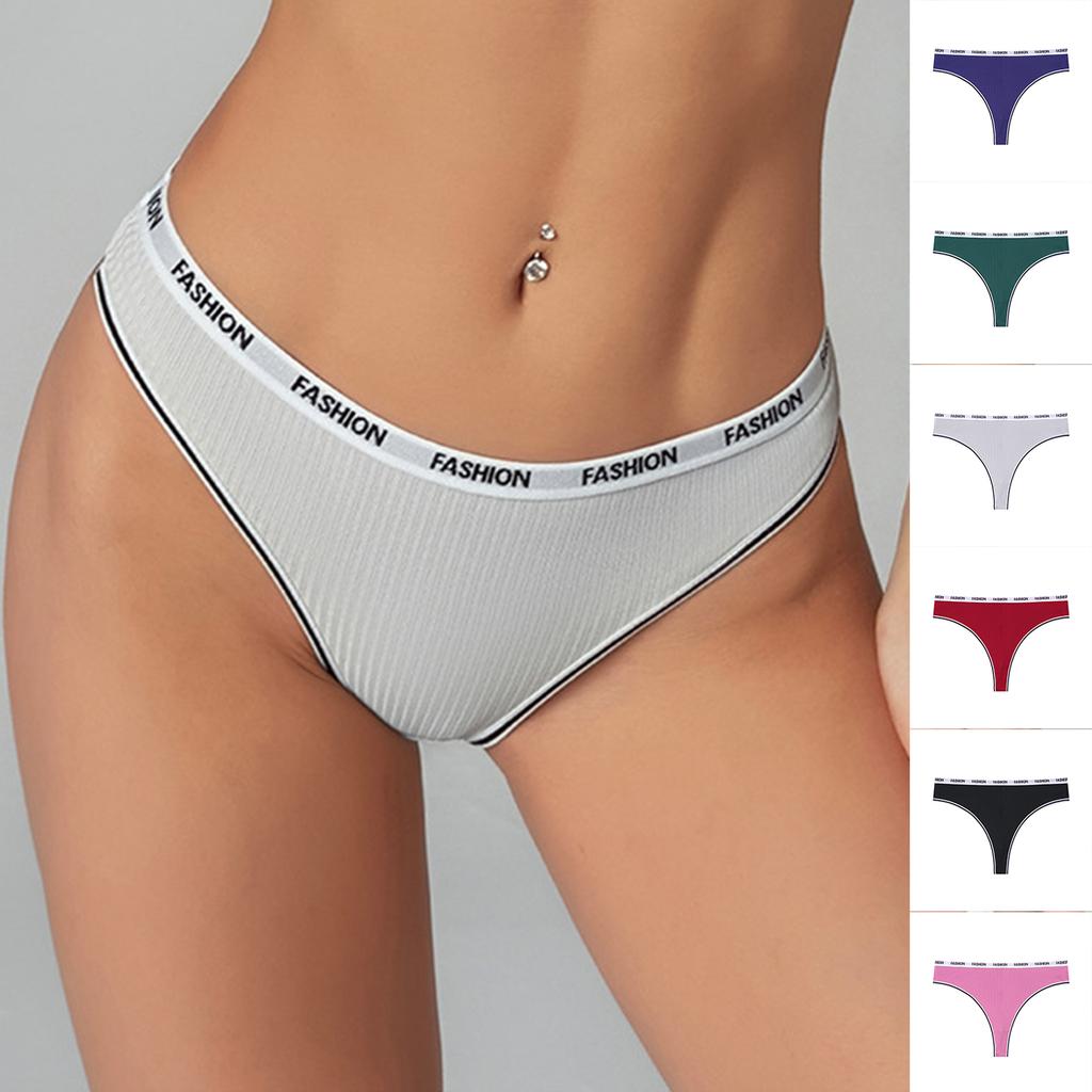 Damen Hüftstring Sexy Bikini Sportlich Lässig Buchstaben Hüfthebend Damenunterwäsche