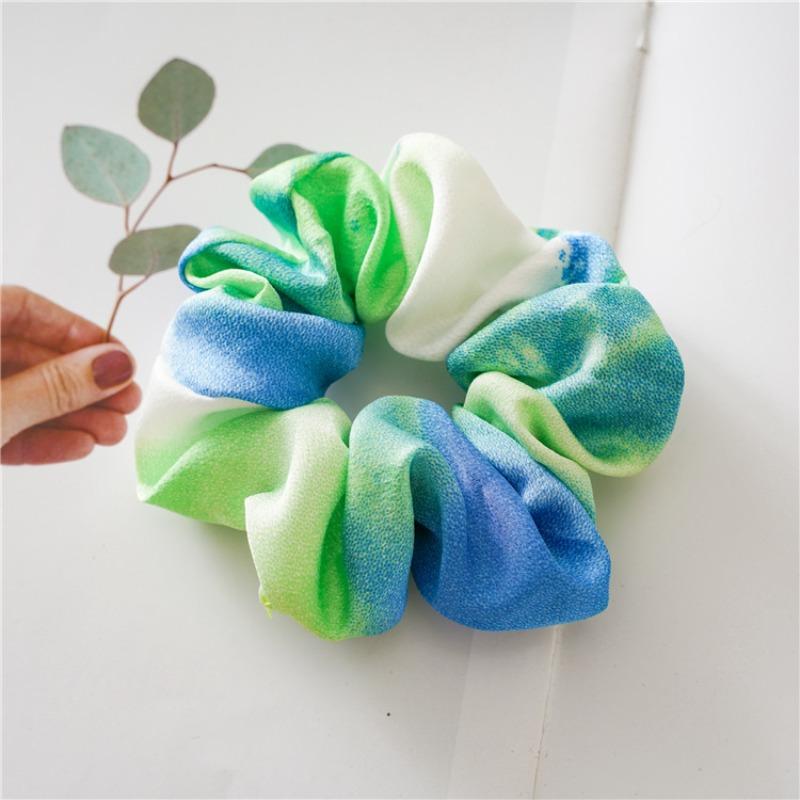 

New Zari-dyed Elastic Band Large Intestine-shaped Hairpin - Simple and Versatile Women s Fabric Hairpin зелёный
