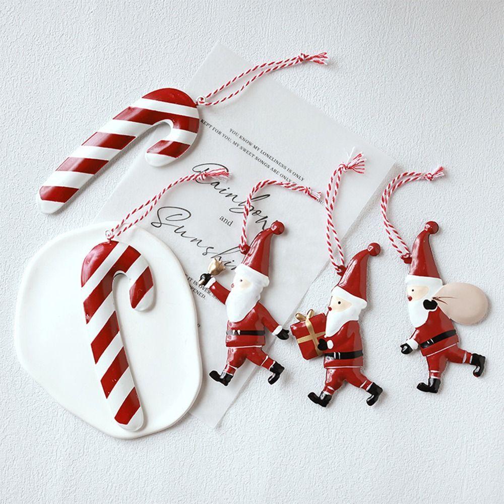 Double-sides Painted Drop Ornaments Nordic Embellishment Gift Christmas Hanging Pendants Festival