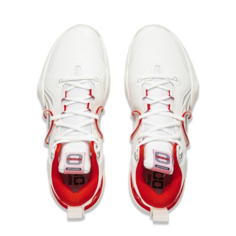 Li Ning Flash 8 Premium Basketball Shoes Men Sneaker White Red ABAU111-1