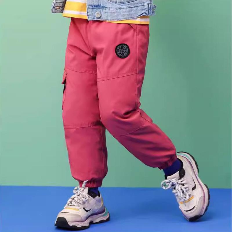 Children's Winter Down Pants Boys Girls Down Pants Work Pants Thickened Warm Pant Long
