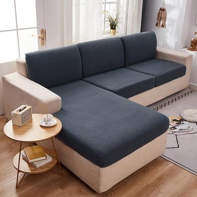 Jacquard Sofa Seat Cushion Cover Elasticity Chair Seat Cover Removable Sofa Slipcover Stretch Furniture Protector 1 /2 /3 /4 Seat