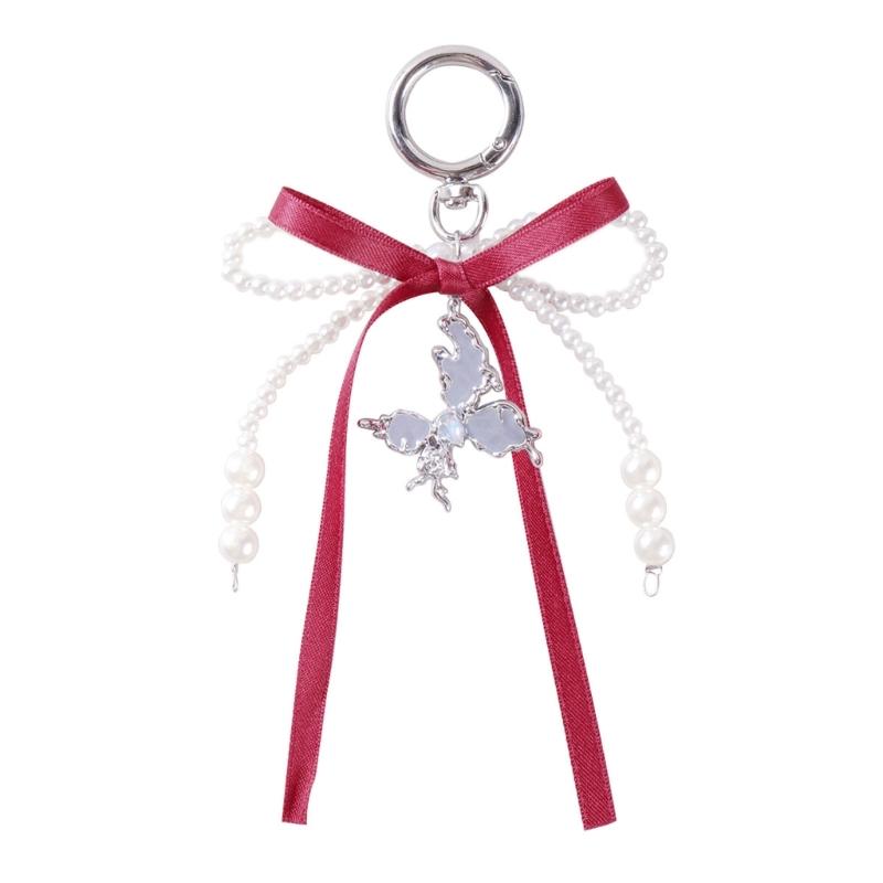 Schleifen Schlüsselanhänger Taschenanhänger für Damen Geldbörse Handtasche Rucksack Tasche Anhänger Anhänger Autoschlüsselanhänger Ästhetische Schlüsselanhänger Anhänger