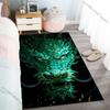 1PC Green Dragon Head Print Carpet for Living Room Bedroom Sofa Home Decor Rus Non-slip Floor Mat Luxury Gift Multiple Sizes