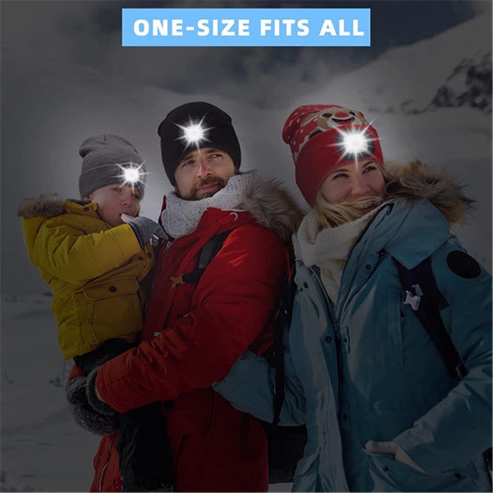 Headlamp Led Beanie Hat With Light - Stocking Stuffers For