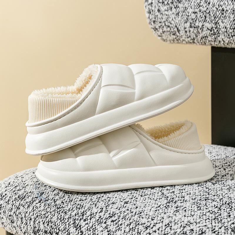 New eva cartoon waterproof cotton slippers autumn and winter bags and non-slip indoor household and outdoor warm fluffy slippers