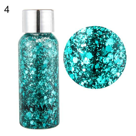 HANDAIYAn Třpytivé Flitry Nehty Vlasy Tělo Obličej Krém Gel Make-up Párty Dekorace