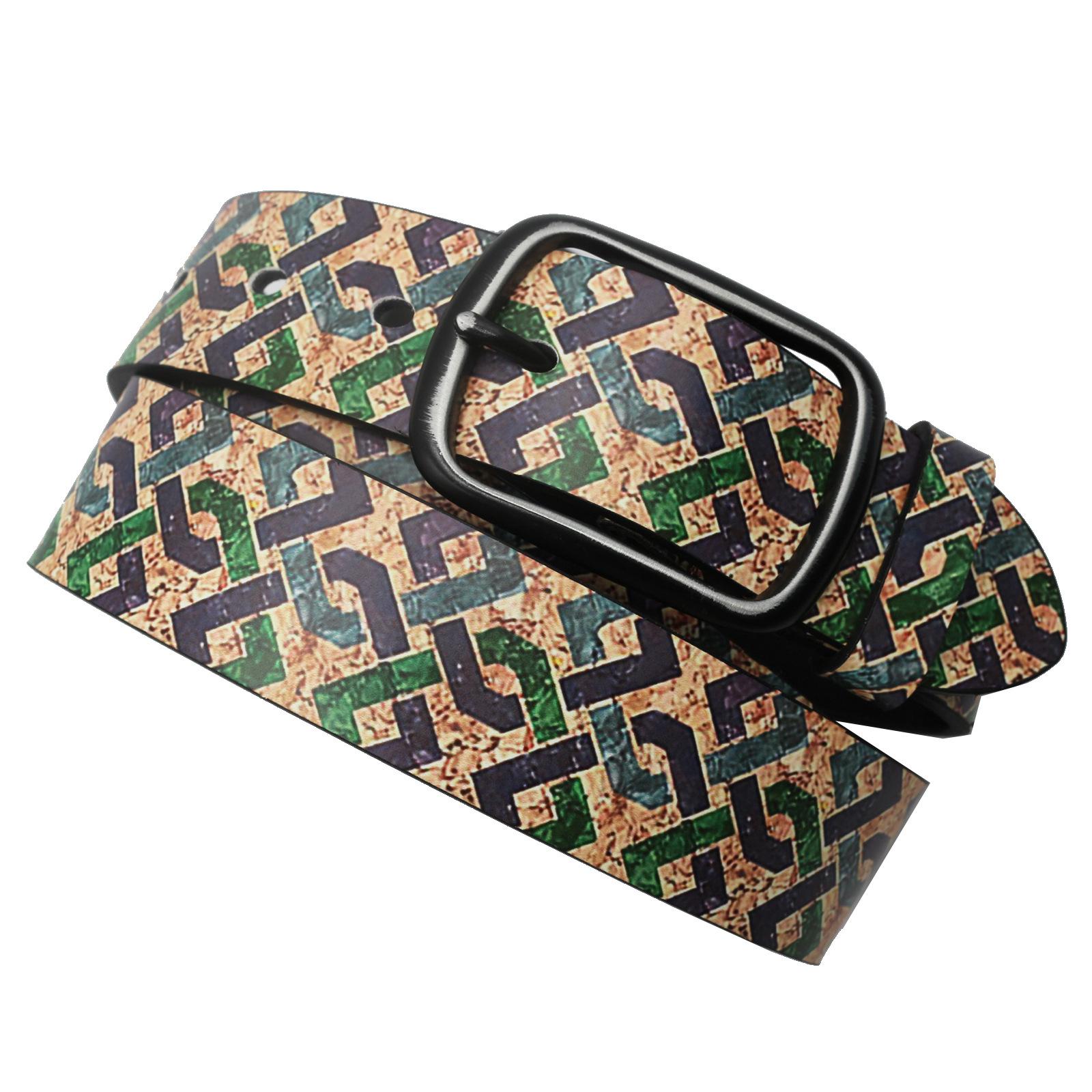 

Ремень с принтом в стиле хип-хоп, панк, PU, рок-металл, джинсы, аксессуары, ремень с пряжкой 125cm чёрный